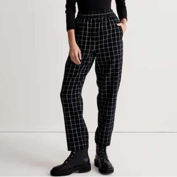 Madewell Pants - Madewell Pull-On Tapered Pants in Plaid 100% Cotton